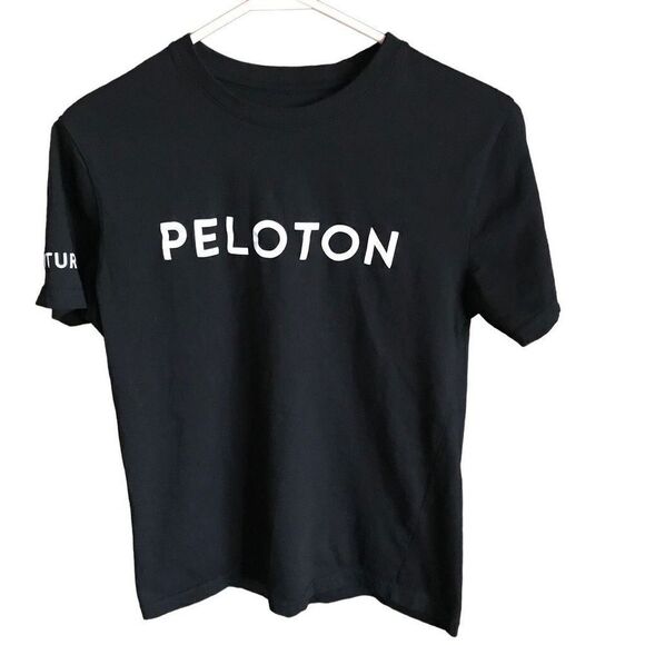 Peloton black t-shirt women’s size XS 100% cotton - Picture 1 of 3